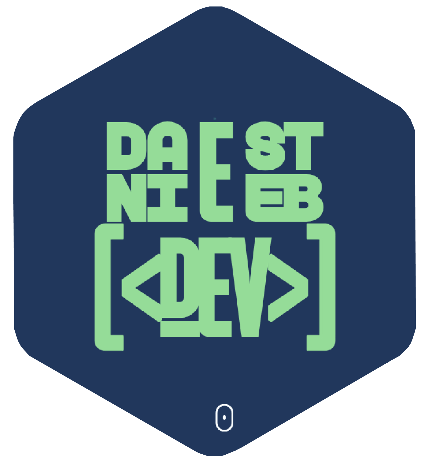 Emblema DaniestebDEV — Daniel Jiménez, desarrollador fullstack